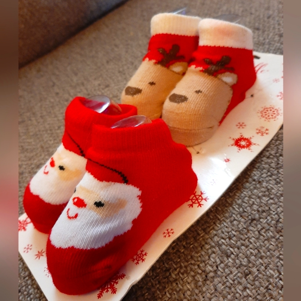 🤑2 pairs Booties So'Dorable Christmas Holiday
